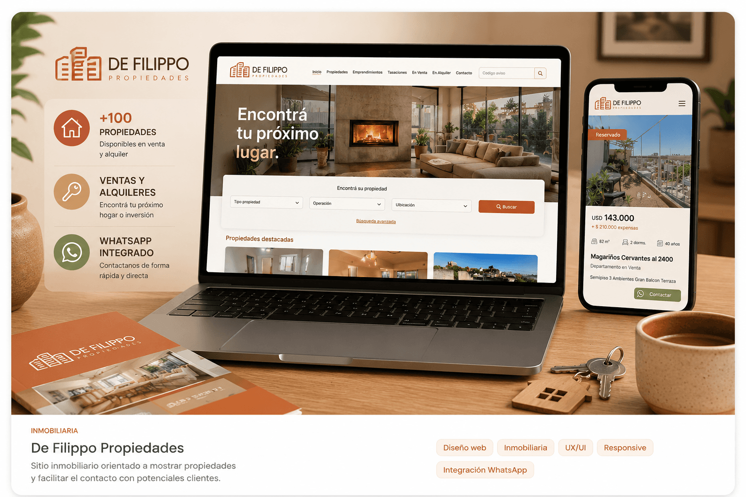 Sitio web de De Filippo Propiedades