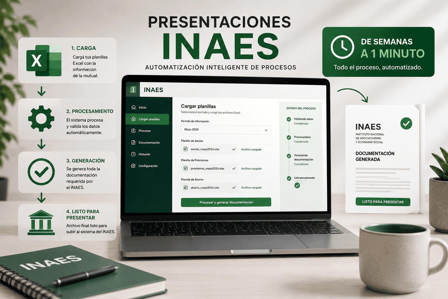 Automatización de presentaciones ante INAES